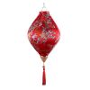 12inch Red Flower Chinese Cloth Lantern Decorative Hanging Oval Shaped Paper Lantern Festival Outdoor Party Decoration