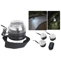 Swiss+Tech Portable LED Light Pod System, 3 Light Pack with Remote