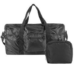 Travelon Triplogic Foldable Travel Duffel Luggage Sports Gym Carry-On Bag Black