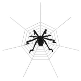 Halloween Decorations Spider Outdoor 49inch Halloween Spider with 126 inch Tarantula Mega Spider Web