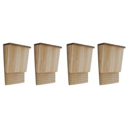 Bat Houses 4 pcs 8.7"x4.7"x13.4" Wood