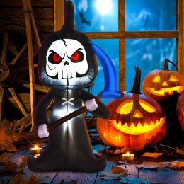6 Feet Halloween Inflatable Decorations with Built-in LED Lights