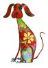 17 Inch Decorative Metal Dog Sculpture, Multicolor