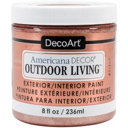 Americana Decor Outdoor Living Metallic Paint 8oz-Rose Gold