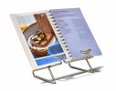 Benzara Easy Reading Metal Cook book Holder, Silver