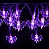 Halloween String Lights, LED Purple bats, Holiday Lights for Outdoor Decor