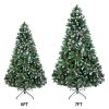 Christmas Tree, 7ft Artificial Christmas Tree Xmas Pine Tree with Legs Flocked Snow Trees with Decoration Perfect for Indoor and Outdoor Holiday Decor
