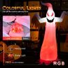 8 Feet Halloween Inflatable Ghost with Rotatable Flame LED Lights