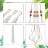 5 Packs Macrame Plant Hangers with 5 Hooks, Different Tiers, Handmade Cotton Rope Hanging Planters Set Flower Pots Holder Stand, for Indoor Outdoor Bo