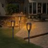 96 LEDs Solar Flame Torch Light Waterproof Flickering Flame Lamp Garden Path Yard Lamp