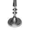 24 Inches Handcrafted 5 Arms Aluminum Candelabra in Traditional Style, Polished Silver