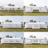 30''x10''(3 x 9m ) Seven Sides Portable Home Use Waterproof Tent with Spiral Tubes For Household, Wedding, Party, Parking Shed  XH