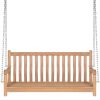 Swing Bench with Cream White Cushion 47.2" Solid Teak Wood