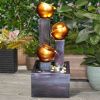 3 Tier Metal floor indoor/outdoor Water Fountain for Indoor/Outdoor Art Decor