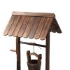 Outdoor Decor Wooden Wishing Well With Bucket