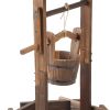 Outdoor Decor Wooden Wishing Well With Bucket