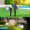 Solar Powered Spotlight Outdoor Dusk To Dawn Light Wall Path Lawn Garden Lamp Waterproof