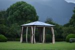 9.8 Ft. W x 9.8 Ft. D Aluminum Paito Gazebo with Polycarbonate Roof