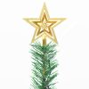 Artificial Christmas Tree with Baubles LED Lights Cloth Bag Base 25.2inches High Outdoor Indoor Office Home Party Holiday Season Decoration  YJ