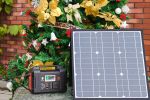 200W Portable Power Station, FlashFish 40800mAh Solar Generator with 50W 18V Portable Solar Panel, Flashfish Foldable Solar Charger with 5V USB 18V DC