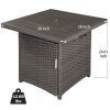 28' Outdoor Wicker Patio Propane Gas Fire Pit Table