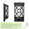 Flame Solar Lights Outdoor 96 LEDs Waterproof Flickering Flame Wall Mount Lamp Auto On Off