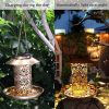 Bird Feeder Weather Resistance Cage Outdoor Refill Solar Night Light