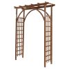 Free shipping 7FT  Beautiful And Practical Garden Arch Dark Brown YJ