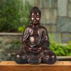 16.1inch Zen Buddha Indoor Outdoor Statue for Yard Garden Patio Deck Home Decor