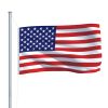 US Flag and Pole Aluminum 20.3'