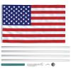 US Flag and Pole Aluminum 20.3'