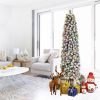 7.5ft Snow Flocked Artificial Pencil Christmas Tree Holiday Decoration
