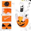6 Feet Pumpkin-Halloween Blow Up Yard Decorations with Build-in LED Light
