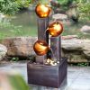 3 Tier Metal floor indoor/outdoor Water Fountain for Indoor/Outdoor Art Decor