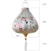 12 Inches Grey Butterfly Satin Cloth Lantern Chinese Hanging Paper Lanterns Festival Decoration for Outdoor Party Wedding Garden