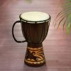 Wood Leather Djembe Drum For decor With Musical Blend