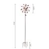 Solar Wind Spinner LED Lighting by Solar Powered Glass Ball with Kinetic Wind Aculptures Dual Direction Decorative Lawn Ornament Wind Mill