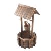 Outdoor Decor Wooden Wishing Well With Bucket