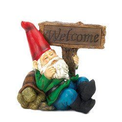 Welcome Gnome Solar Statue (SKU: 10015673)