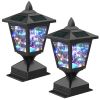 Garden & Patio Landscape Decoration Lighting Solar Post Lights 2 Pcs Set