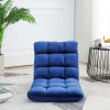 42-position adjustable backrest floor sofa chair, lounge chair with upholstered backrest, folding lazy chair for meditation, reading, watching, video