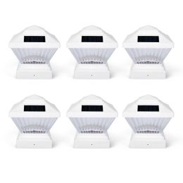 Waterproof White LED Solar Post Lamps, 2/4/6 Pack (Pack: 6 Pack)