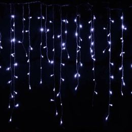 13FT 96LED Icicle String Light w/19 Drops Indoor/Outdoor Xmas Light Party Decor (Color: Cool White)