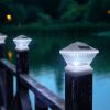 Waterproof White LED Solar Post Lamps, 2/4/6 Pack