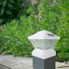 Waterproof White LED Solar Post Lamps, 2/4/6 Pack
