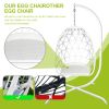 Swing Egg Chair with Stand Indoor Outdoor Wicker Rattan Patio Basket Hanging Chair with C Type bracket , with cushion and pillow(Banned from selling o