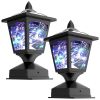 Garden & Patio Landscape Decoration Lighting Solar Post Lights 2 Pcs Set