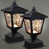 Garden & Patio Landscape Decoration Lighting Solar Post Lights 2 Pcs Set