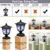 Solar Post Lights Outdoor, 30 Pcs Colorful LED, 4 Amorphous Silicon Solar Panels, fit 4x4 6x6 Wooden Posts, Landscape Decoration Lighting for Fence De