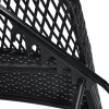 Outdoor patio pool PE rattan wicker chair wicker sun lounger, Adjustable backrest, beige cushion, Black wicker (2 sets)